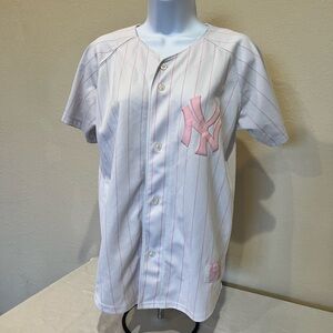 Youth Girls NY Yankees Striped Baseball Jersey